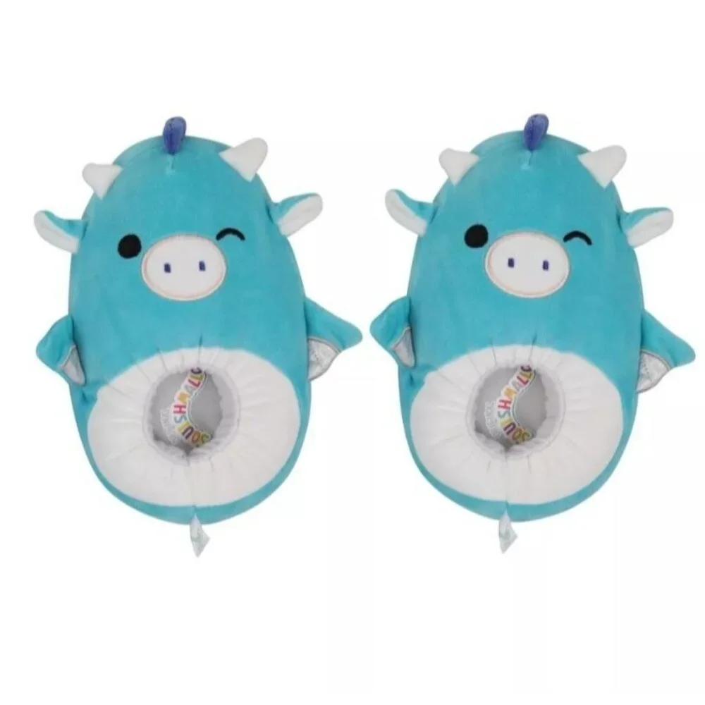 Squishmallow Tatiana the Dragon Ultra Soft Indoor Kids Slippers, Size 11/12‎